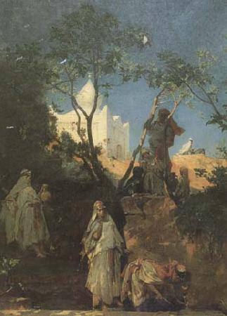 Gustave Guillaumet Ain Kerma (source du figuier) smala de Tiaret en Algerie (mk32) Germany oil painting art